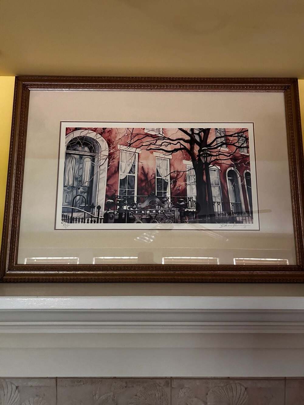 Blase Hennessy Limited Edition Signed Row House Watercolor Print 23/500